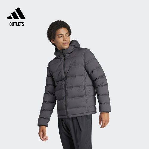 阿迪达斯男600蓬连帽鸭绒羽绒服