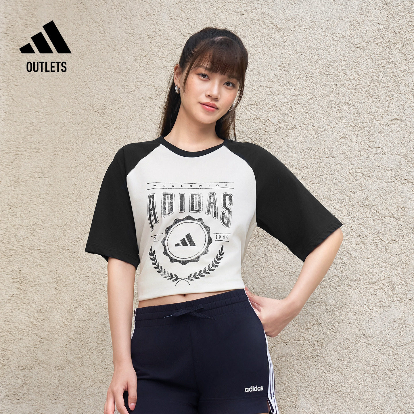 宽松舒适休闲针织短袖T恤男女夏季adidas阿迪达斯轻运动