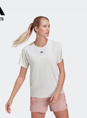 速干HIIT高强度间歇训练圆领短袖T恤女adidas阿迪达斯官方outlets