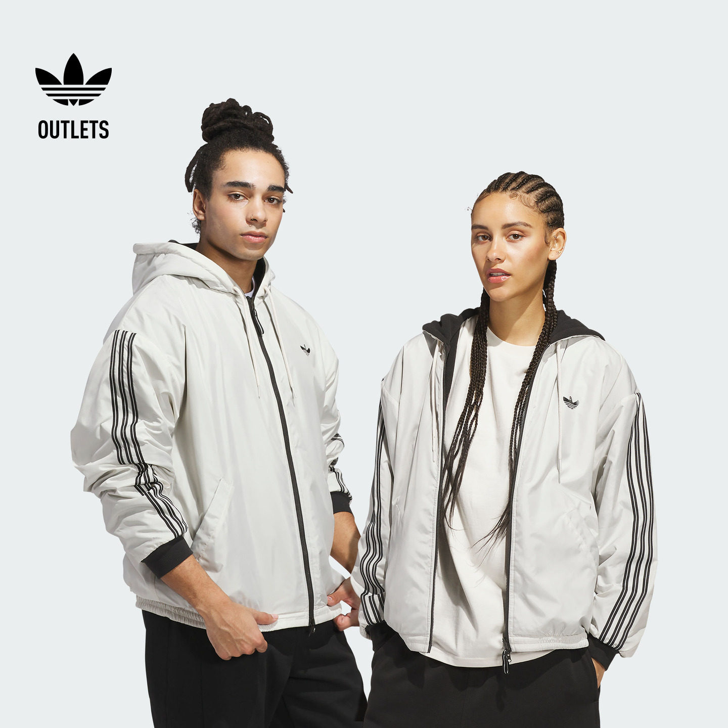 双面穿运动连帽夹克外套男女adidas阿迪达斯官方outlets三叶草