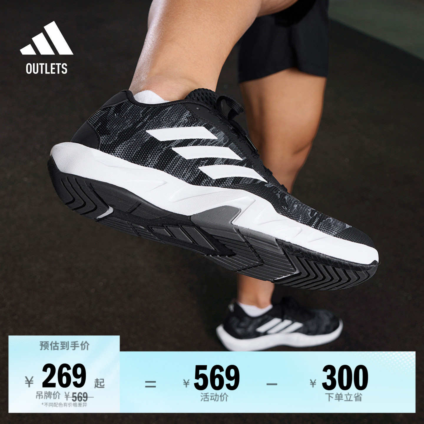 AMPLIMOVE TRAINER体训爬坡综合训练运动鞋男子adidas阿迪达斯 - 实物图
