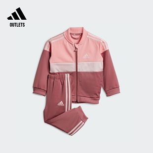 休闲撞色长袖套装男女婴童春夏adidas阿迪达斯官方outlets轻运动