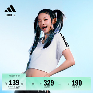 复古休闲上衣短袖POLO衫女装夏季adidas阿迪达斯轻运动KE5799