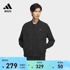 时尚飞行员领夹克外套男装adidas阿迪达斯官方outlets轻运动