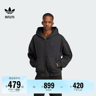 休闲百搭宽松运动连帽夹克外套男装adidas阿迪达斯outlets三叶草
