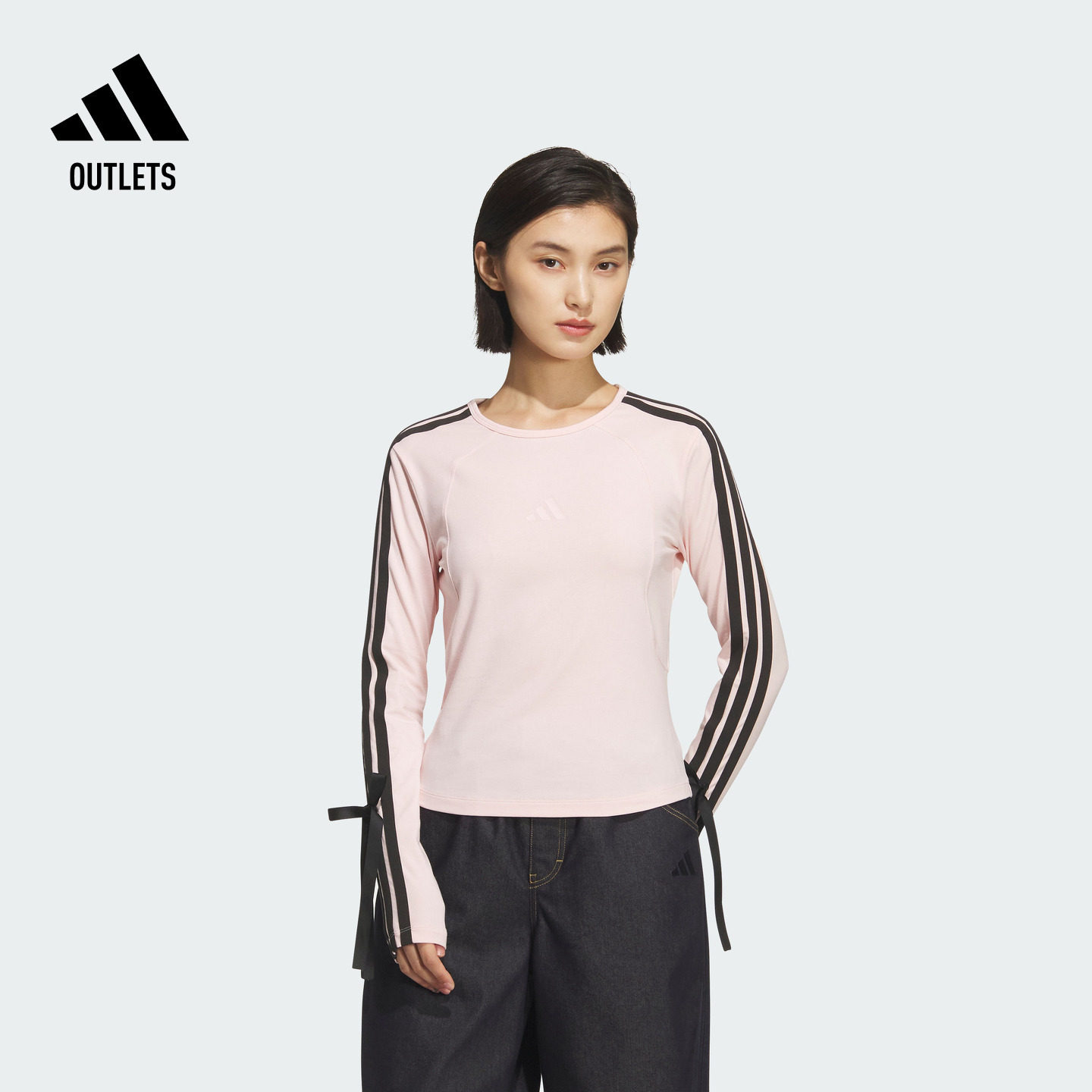 金晨同款休闲长袖T恤女装adidas阿迪达斯官方outlets轻运动KG3860