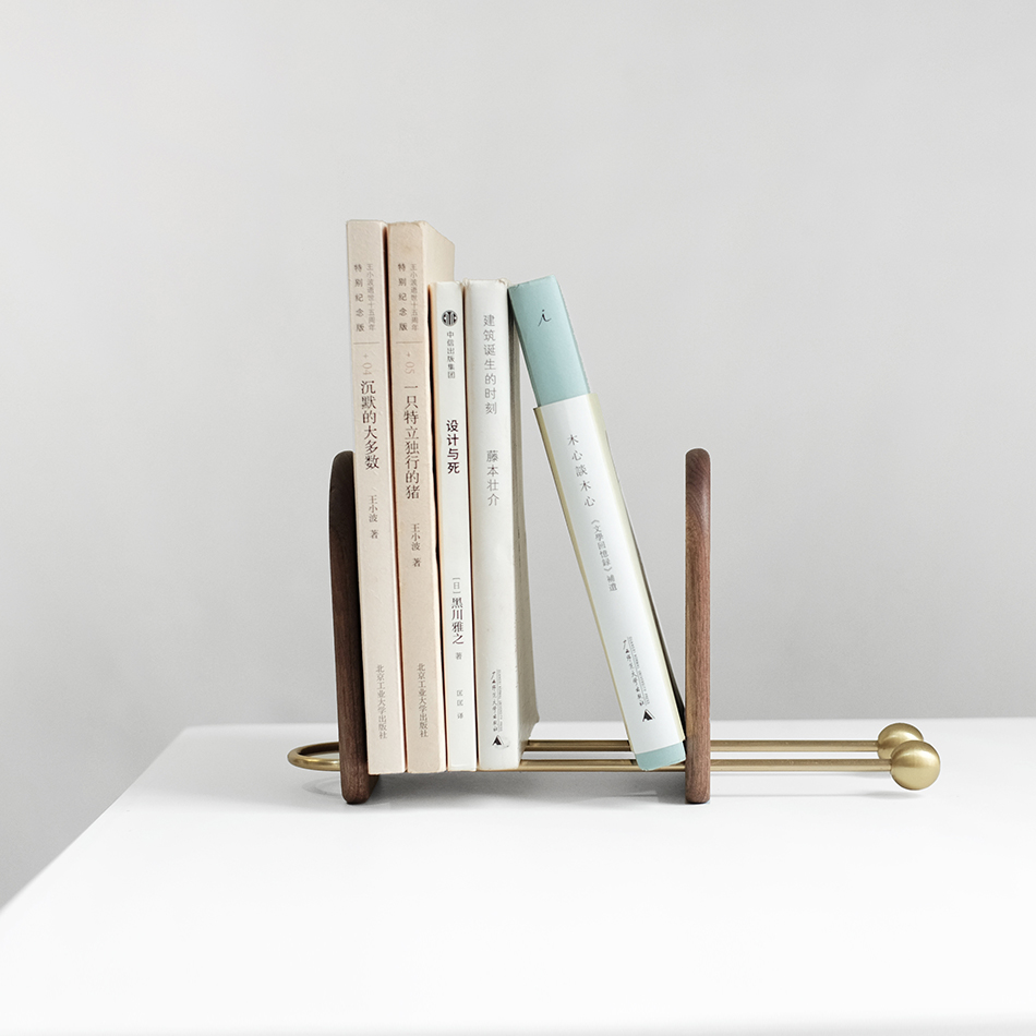 创意简约桌面书架黑胡桃小巧精致