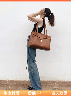 2025刘雯大表姐同款包真皮soft16托特包大容量单肩手提通勤电脑包