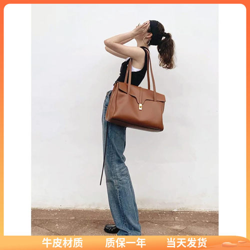 刘雯大表姐同款真皮soft16托特包