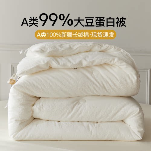 大豆被冬季被子冬被全棉a99%保暖被芯2025新款大豆纤维被加厚10斤