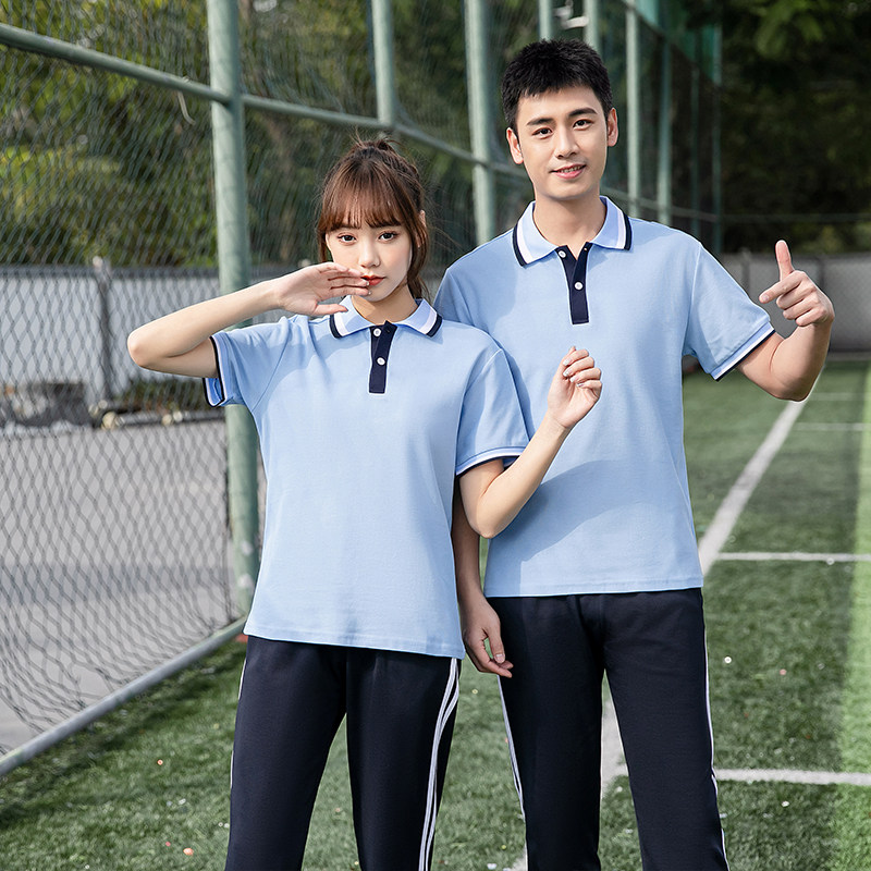 小学生校服套装初中高中生夏季薄款短袖长裤运动服青春活力演出服