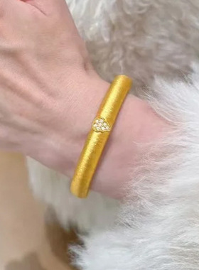 拉丝点钻葫芦手镯缎面高级感百搭