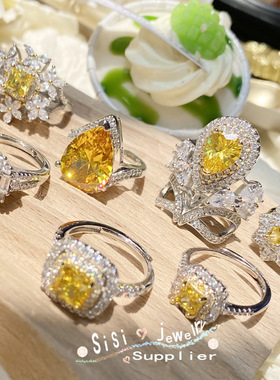 时尚彩宝设计戒指复古个性食指戒