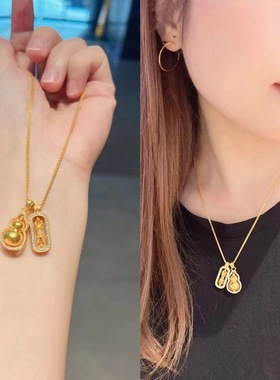 明星同款金刚杵葫芦吊坠项链女