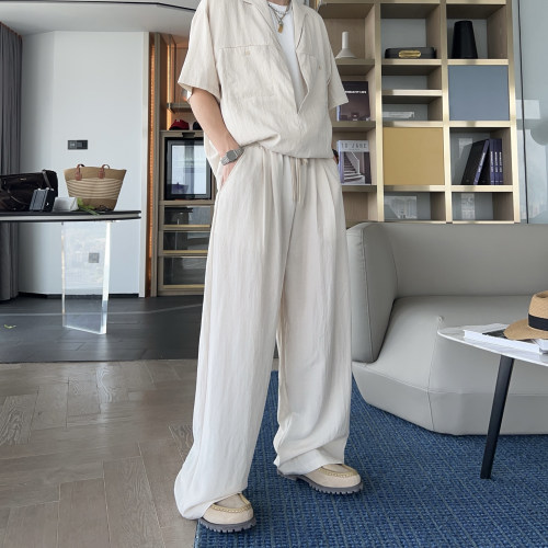 薄款天丝莱赛尔亚麻度假风休闲裤