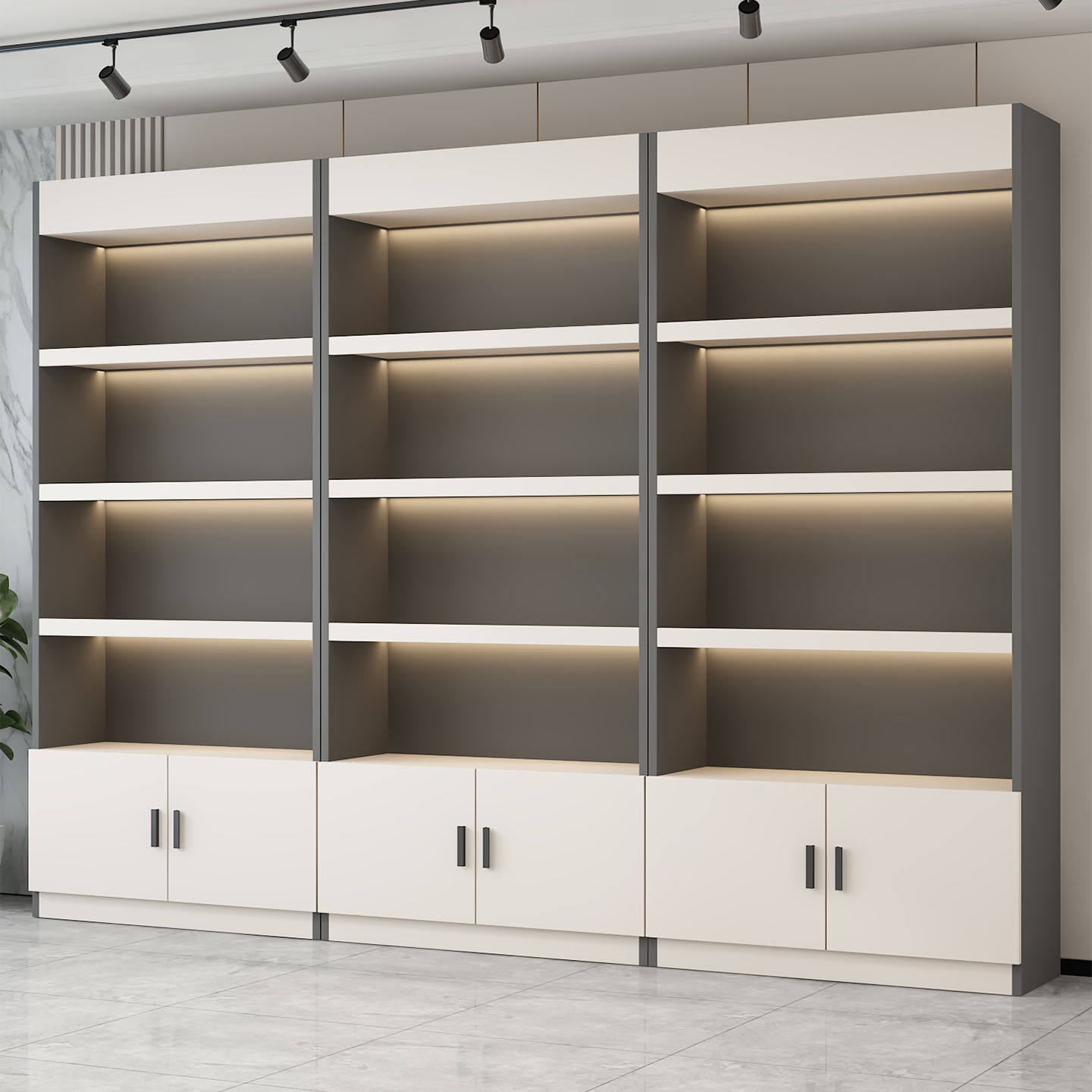 货架展示柜定制商场超市样品立式货柜美容院化妆品烟酒产品陈列柜