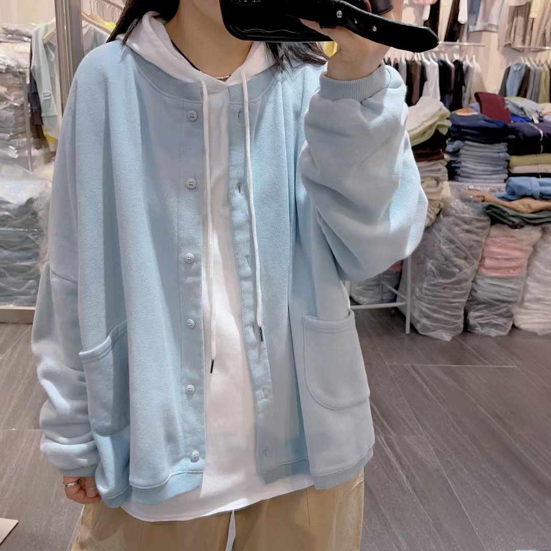 加绒开衫女外套磨毛上衣
