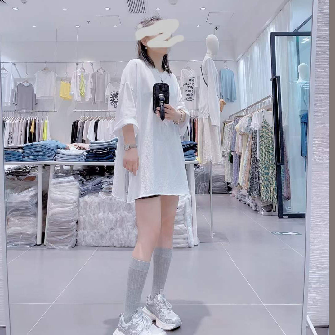 薄款短袖T恤女盖臀t夏