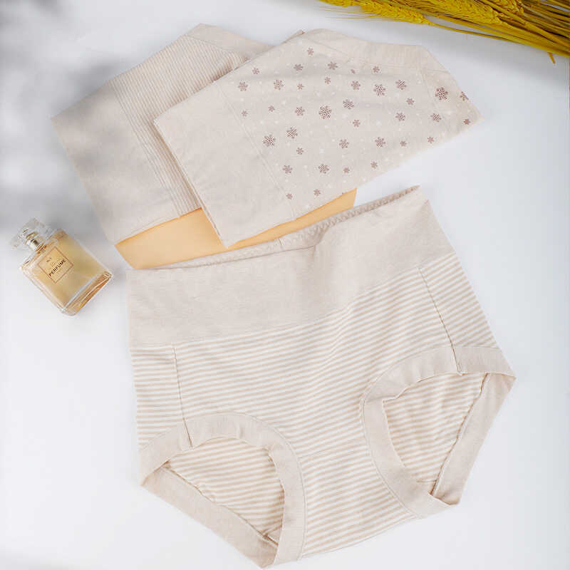 高腰内裤女纯棉全棉抗菌裆胖mm大码运动短裤秋冬透气女士三角内裤