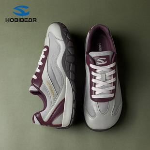 HOBIBEAR品牌德训鞋男士复古板鞋春秋季新款薄底宽楦鞋男款运动鞋