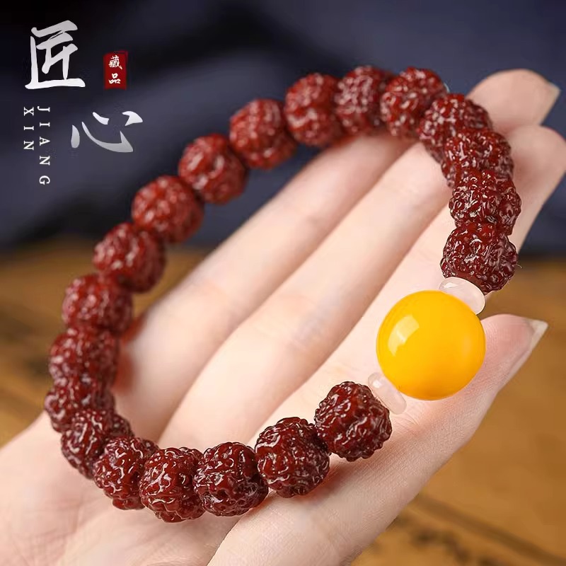 榆辞机刷玉化小金刚菩提手串单圈