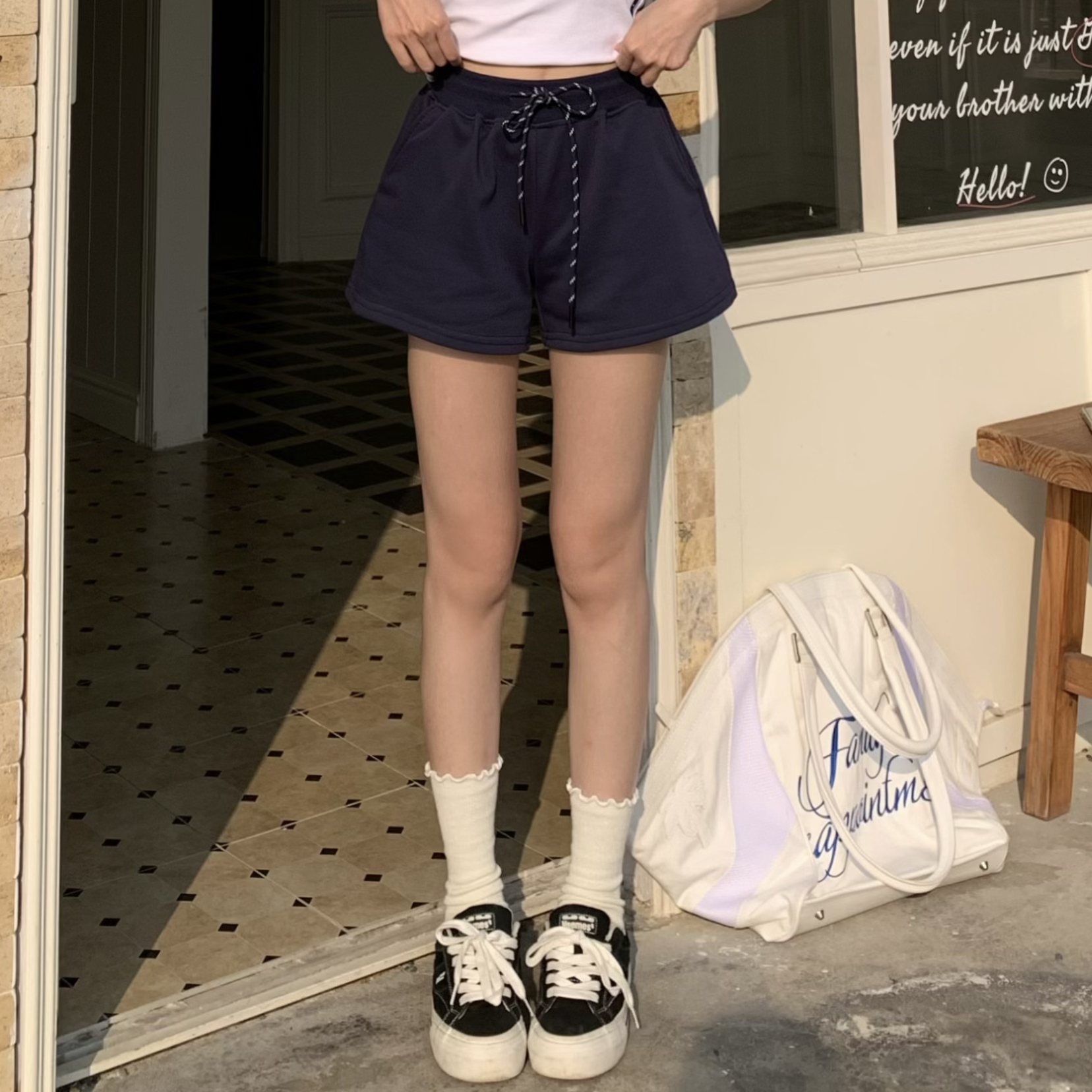 3MER夏日百搭显瘦休闲短裤