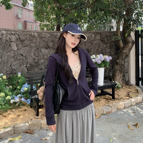 3MER私服显瘦连帽空调衫外套