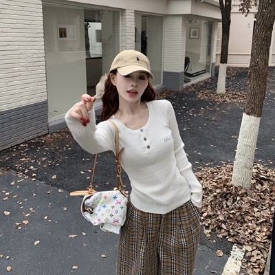 3MER麻花针织显瘦毛衣长袖打底