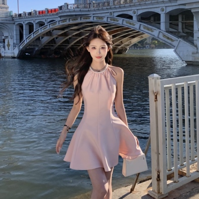 3MER私服千金风收腰生日连衣裙