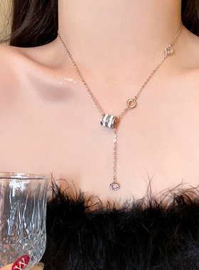 轻奢小蛮腰流苏吊坠锁骨链女款