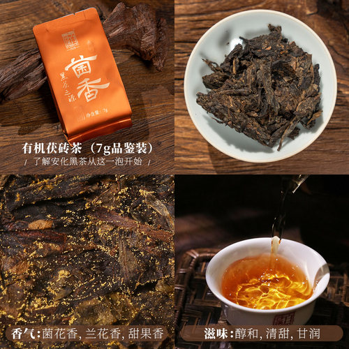 黑茶湖南安化黑茶白沙溪岁月好茶陈年茯砖茶菌香好茶