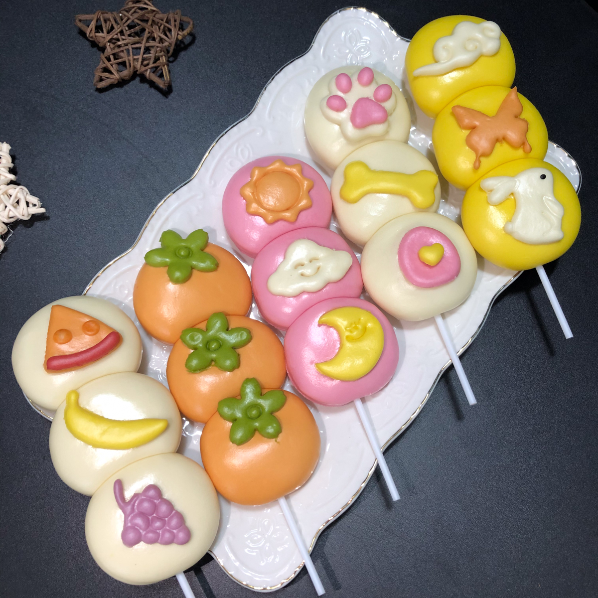 卡通串串棒棒糖造型小馒头模具一口花样面食模型宝宝辅食diy工具