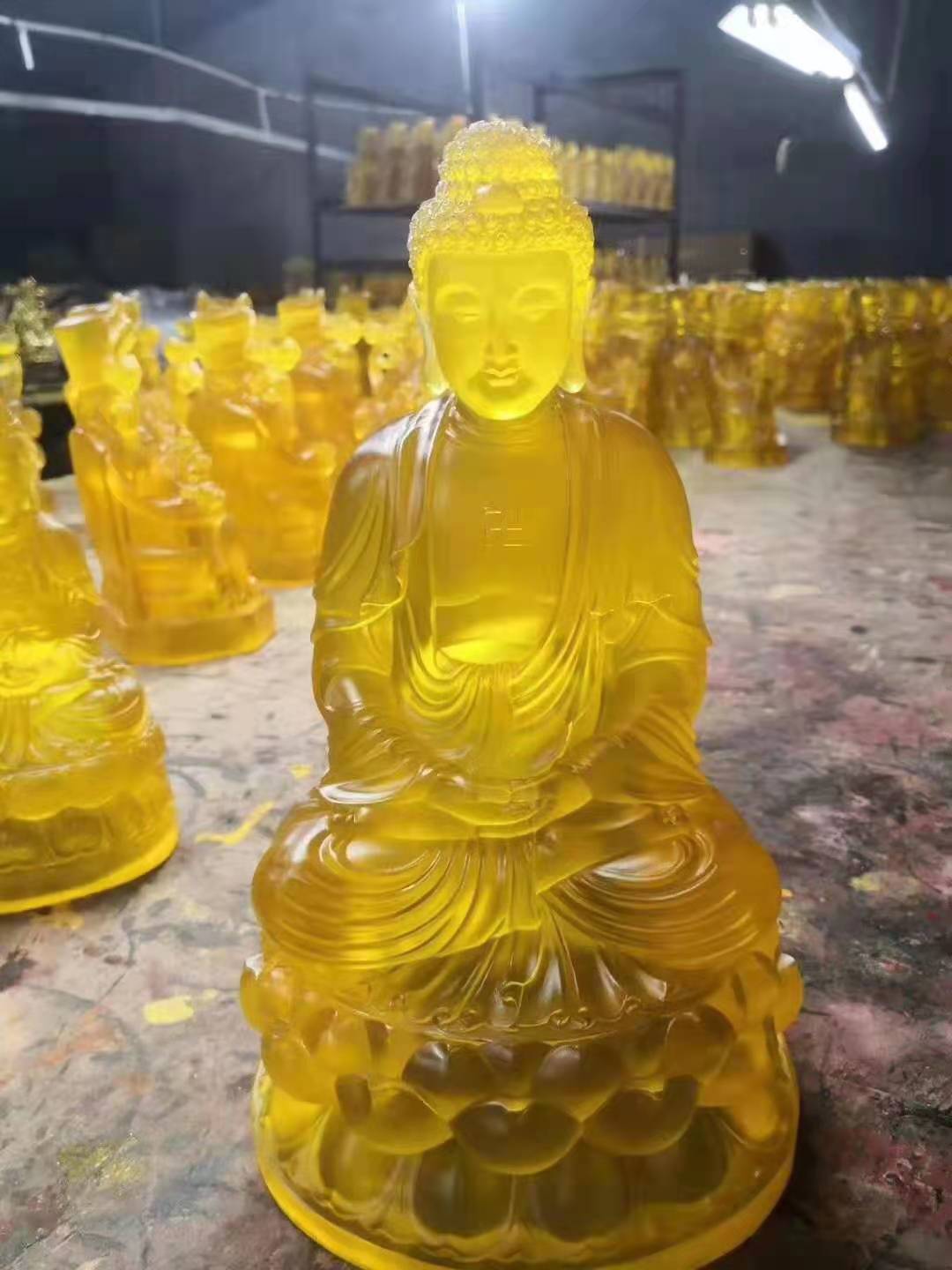 仿琉璃观音财神释迦摩尼佛佛像大装饰摆件