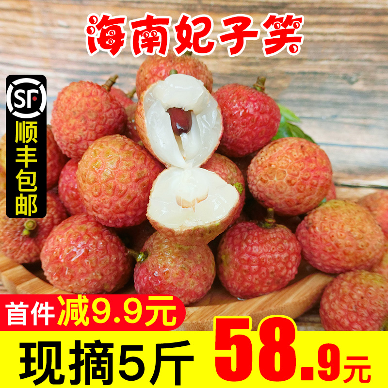 海南妃子笑荔枝5斤新鲜孕妇时令水果当季整箱现摘鲜荔枝顺丰包邮