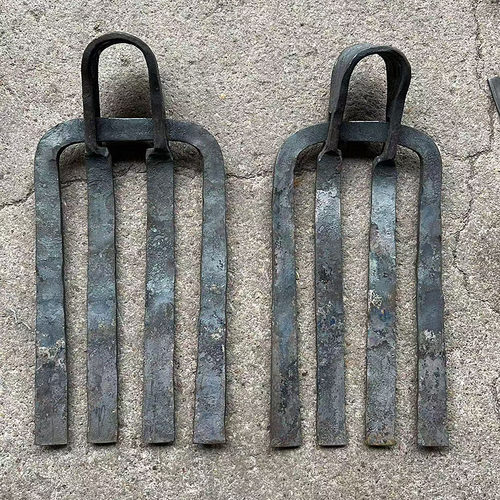 手工锻打农用工具耙子