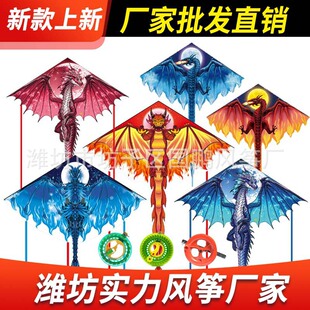 潍坊冰火龙风筝长尾三角带线仿真龙宝宝龙形大全风筝