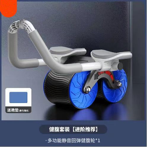 自动回弹肘撑卷腹肌轮瘦肚子神器健身器材训练新款四轮健腹轮