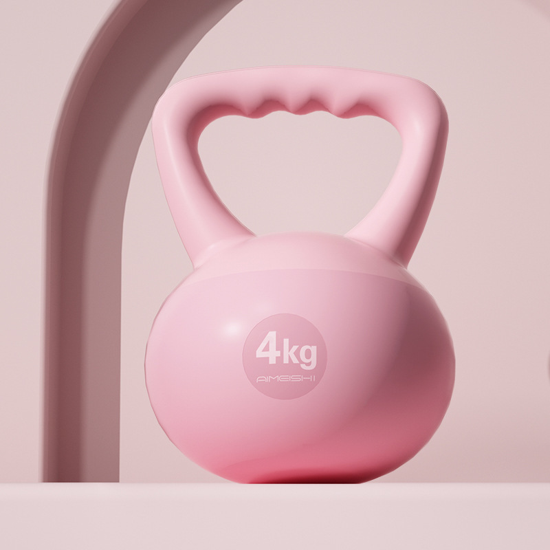 软壶铃女士深蹲训练 软体5kg提壶哑铃翘臀力量训练沙壶铃健身家用