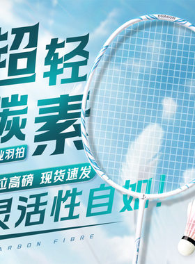 羽毛球拍5U专业级全碳素2528磅男