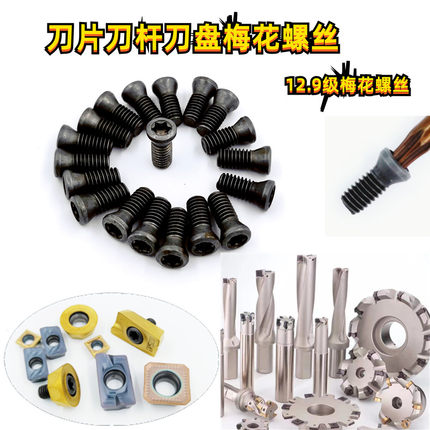 刀杆螺丝12.9级刀片刀盘U钻M2.2M2.5M3M4M5数控CNC梅花内六角螺钉