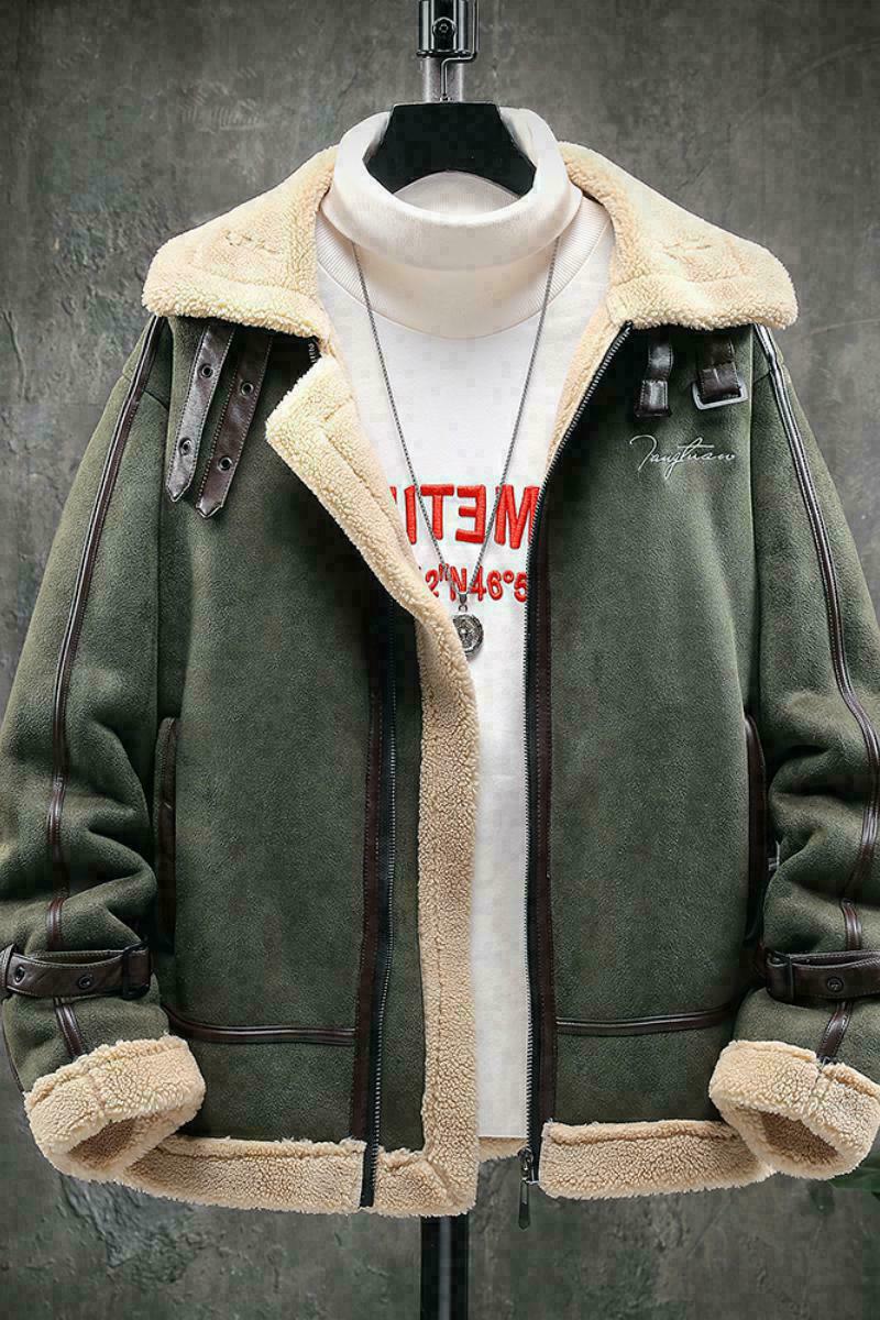 展架挂拍冬装羊羔毛男外套皮毛一体保暖加厚棉衣A087-A801-P145,男装棉衣,电商A087