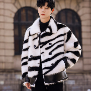 貂绒冬季外套保暖秋冬皮毛一体厚夹克男A087-PM357-P245 368,男装夹克,电商A087