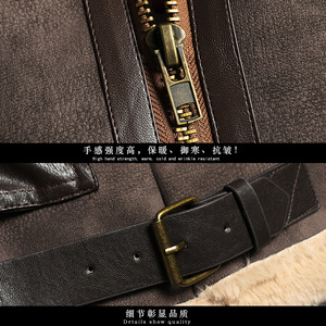 网格挂拍 冬季皮毛一体加绒加厚夹克男外套潮A087-PY323-P245图片