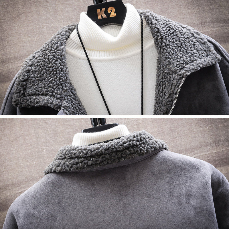 展架挂拍加厚棉衣羊羔毛皮毛一体羊羔绒棉服男A087-A805-P145,男装棉衣,电商A087