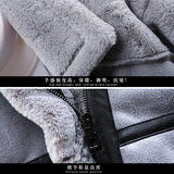 展架挂拍冬季新款男装皮毛一体加绒加厚外套A087-PY301-P210，女装短外套，电商A087