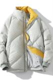 日系白底冬装新款宽松保暖休闲羽绒服男装外套A087-YR153-P260，男装羽绒服，电商A087