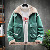 展架挂拍冬季新款皮毛一体加绒加厚男装外套A087-PY317-P245，女装短外套，电商A087