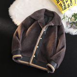 绒毯风冬季皮毛一体加绒加厚夹克男外套潮A087-PY340-P330，男装夹克，电商A087