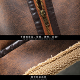 日系白底冬季男装皮毛一体加绒加厚夹克男外套A087-PY313-P245，男装夹克，电商A087