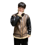酒店风冬季新款皮毛一体加绒加厚男装外套A087-PY313-P245，女装短外套，电商A087
